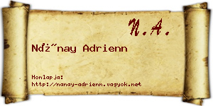 Nánay Adrienn névjegykártya
